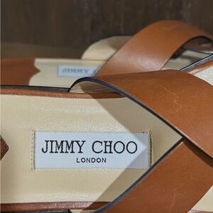 Jimmy Choo Brown Leather Sandals